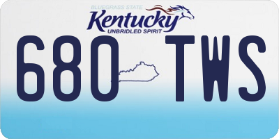 KY license plate 680TWS
