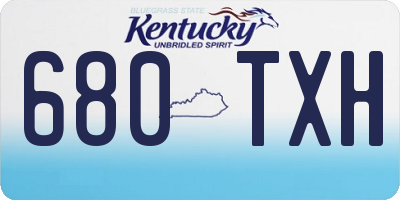 KY license plate 680TXH