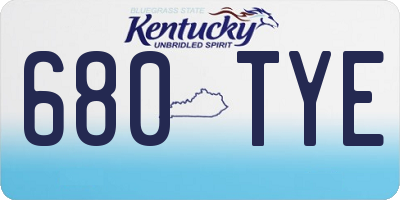 KY license plate 680TYE