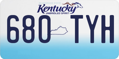 KY license plate 680TYH