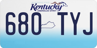 KY license plate 680TYJ