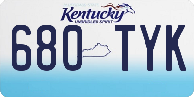 KY license plate 680TYK