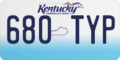 KY license plate 680TYP