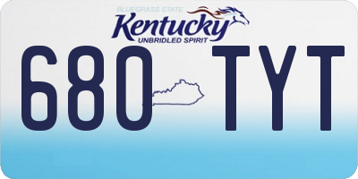 KY license plate 680TYT