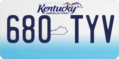 KY license plate 680TYV