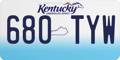KY license plate 680TYW