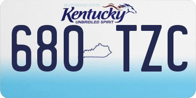 KY license plate 680TZC