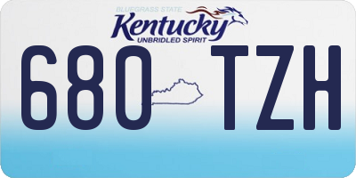 KY license plate 680TZH