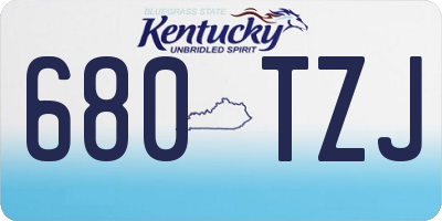 KY license plate 680TZJ