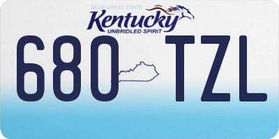 KY license plate 680TZL