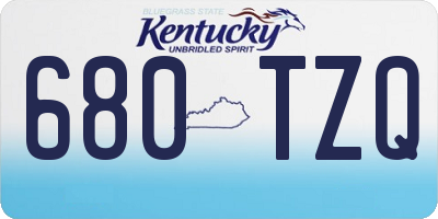 KY license plate 680TZQ