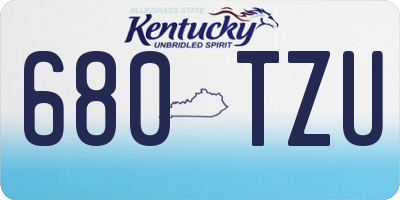 KY license plate 680TZU