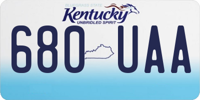 KY license plate 680UAA