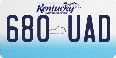 KY license plate 680UAD