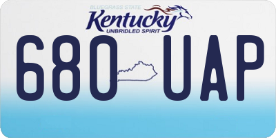 KY license plate 680UAP