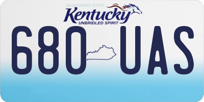 KY license plate 680UAS