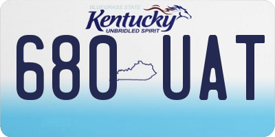 KY license plate 680UAT