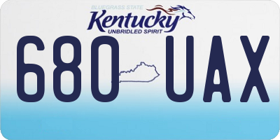 KY license plate 680UAX