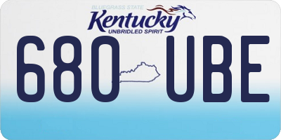 KY license plate 680UBE