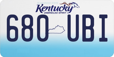 KY license plate 680UBI