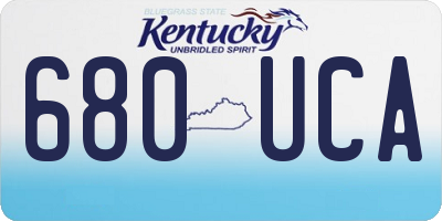 KY license plate 680UCA