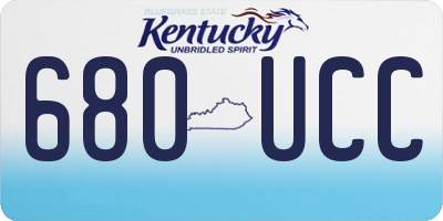 KY license plate 680UCC