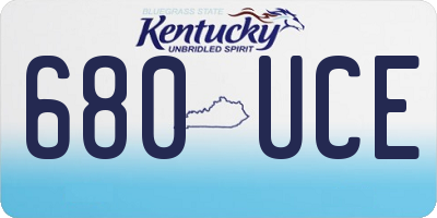 KY license plate 680UCE