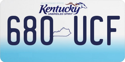 KY license plate 680UCF