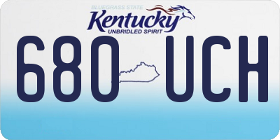 KY license plate 680UCH