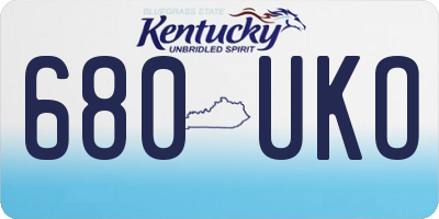 KY license plate 680UKO