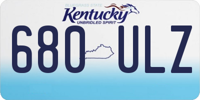 KY license plate 680ULZ