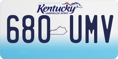 KY license plate 680UMV