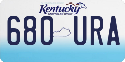 KY license plate 680URA
