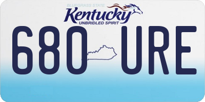 KY license plate 680URE