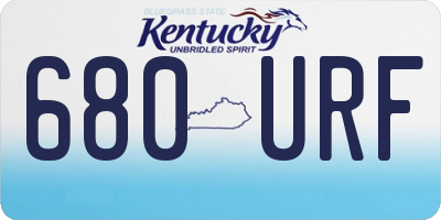 KY license plate 680URF