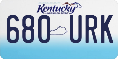 KY license plate 680URK