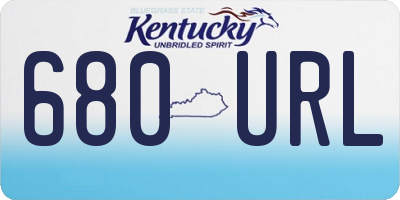 KY license plate 680URL