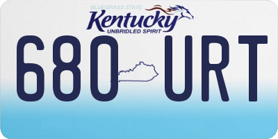 KY license plate 680URT