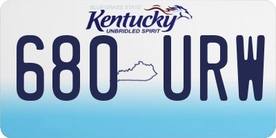 KY license plate 680URW