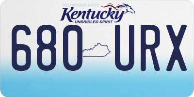 KY license plate 680URX