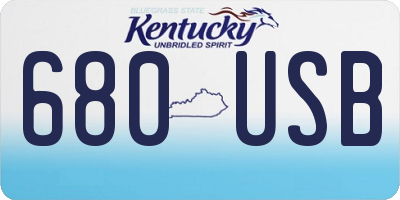 KY license plate 680USB