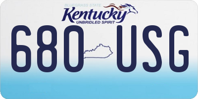 KY license plate 680USG