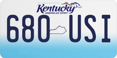 KY license plate 680USI