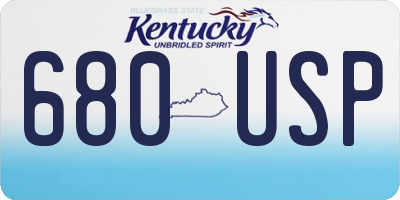 KY license plate 680USP