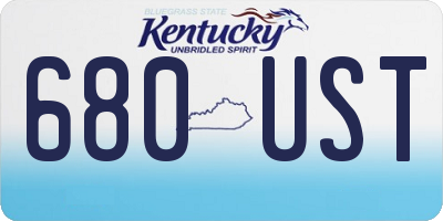 KY license plate 680UST