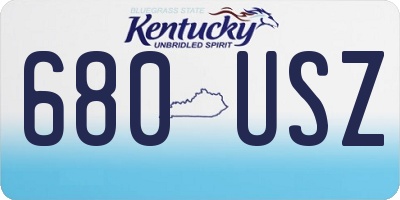 KY license plate 680USZ