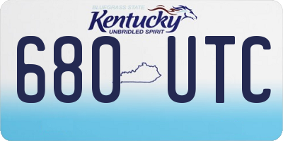 KY license plate 680UTC