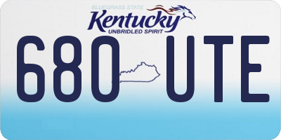 KY license plate 680UTE