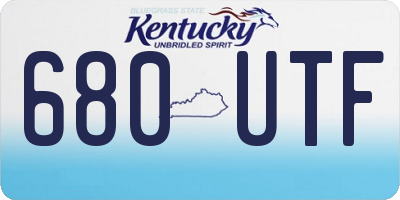 KY license plate 680UTF