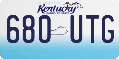 KY license plate 680UTG